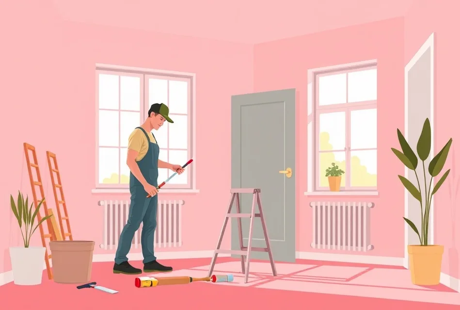 Intérieur rénové après travaux de peinture à Saint-Dié-des-Vosges