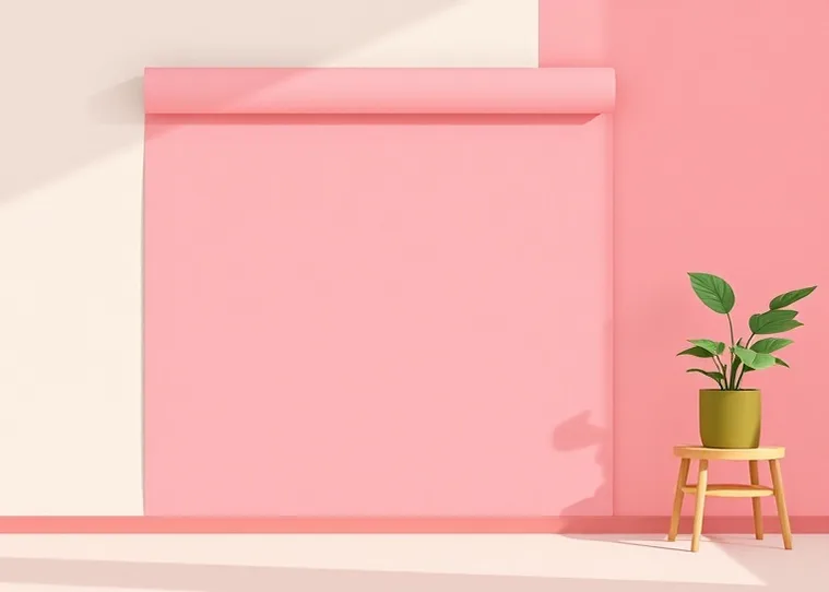 Pose de papier peint, rouleau et brosse à maroufler